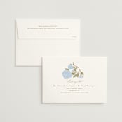 "Hydrangea Garden" - Wedding Invitations in Navy by Susan Zinader - FREE Recipient Addressing