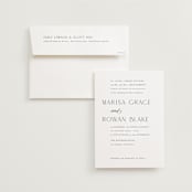 "Classic Chic" - Wedding Invitations in Pearl by Shirley Lin Schneider - Invitation with Envelope