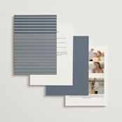 "Ritzy" - Wedding Invitations in French Blue by Nicoletta Savod - Back of Card Options