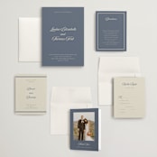 "Ritzy" - Wedding Invitations in French Blue by Nicoletta Savod - Invitation Suite