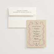 "Modern Fairy Tale" - Wedding Invitations in Linen by Helena Vitto - Invitation with Envelope