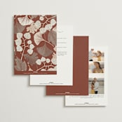 "Leaf Cascade" - Wedding Invitations in Latte by Alethea and Ruth - Back of Card Options