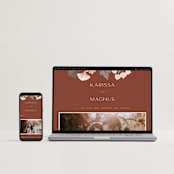 "Leaf Cascade" - Wedding Invitations in Latte by Alethea and Ruth - FREE Wedding Website