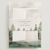 "montagna" - Wedding Invitations in Forest by Petra Kern - Assembled with Belly Band