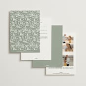 "Simple Crest" - Wedding Invitations in Sage by Kristen Smith - Back of Card Options