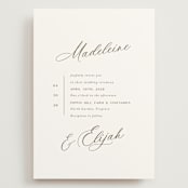 "Whimsy" - Wedding Invitations in Latte by Cara Scott - Front
