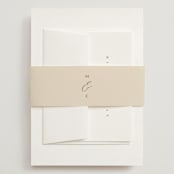 "Whimsy" - Wedding Invitations in Latte by Cara Scott - Assembled with Belly Band
