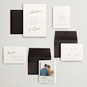 "Whimsy" - Wedding Invitations in Latte by Cara Scott - Invitation Suite