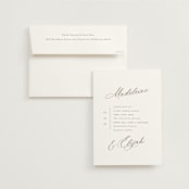 "Whimsy" - Wedding Invitations in Latte by Cara Scott - Invitation with Envelope