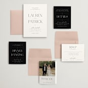 "Modern Type" - Wedding Invitations in Moon by Heather Cairl - Invitation Suite