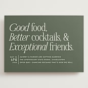 "Highlights" - Wedding Invitations in Forest by Jackie Crawford - Front