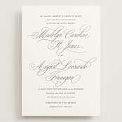"When I Fall In Love" - Wedding Invitations in Snow Bright by Design Lotus - Front