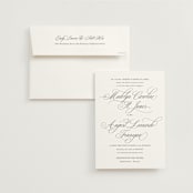 "When I Fall In Love" - Wedding Invitations in Snow Bright by Design Lotus - Invitation with Envelope