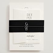 "Grand Scale" - Wedding Invitations in Caviar by Olivia Raufman - Assembled with Belly Band