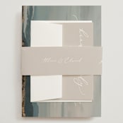 "So Inlove" - Wedding Invitations in Cloud by Jhudy - Assembled with Belly Band