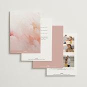 "Delicate brushstrokes" - Wedding Invitations in Blush by Lucrecia Caporale - Back of Card Options