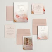 "Delicate brushstrokes" - Wedding Invitations in Blush by Lucrecia Caporale - Invitation Suite