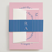 "Connected" - Wedding Invitations in Marseille by Claudia Orengo - Assembled with Belly Band