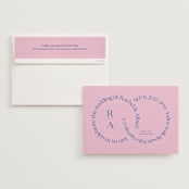 "Connected" - Wedding Invitations in Marseille by Claudia Orengo - Invitation with Envelope