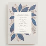 "Bouquet" - Wedding Invitations in Cobalt by Jen Owens - Front