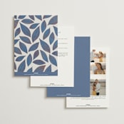 "Bouquet" - Wedding Invitations in Cobalt by Jen Owens - Back of Card Options