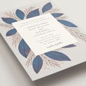 "Bouquet" - Wedding Invitations in Cobalt by Jen Owens - Detail