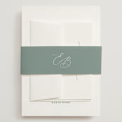 "Breathe" - Wedding Invitations in Linen by Jennifer Postorino - Assembled with Belly Band