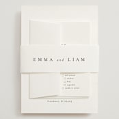 "A Thousand Years" - Wedding Invitations in Classic White by Design Lotus - Assembled with Belly Band