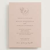 "Delicate monogram" - Wedding Invitations in Blush by Lucrecia Caporale - Front