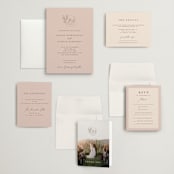 "Delicate monogram" - Wedding Invitations in Blush by Lucrecia Caporale - Invitation Suite
