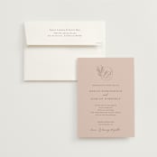 "Delicate monogram" - Wedding Invitations in Blush by Lucrecia Caporale - Invitation with Envelope