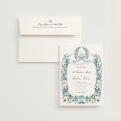 "Disney's Cinderella Fairytale" - Wedding Invitations in Bluebell by Susan Moyal - Invitation with Envelope