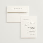 "graceful" - Wedding Invitations in Onyx by Jennifer Postorino - Invitation with Envelope