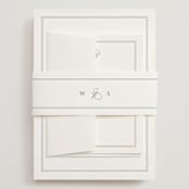 "Crawford" - Wedding Invitations in Ivory by Amy Kross - Assembled with Belly Band