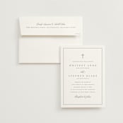 "Crawford" - Wedding Invitations in Ivory by Amy Kross - Invitation with Envelope