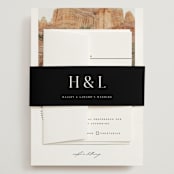 "Photographie" - Wedding Invitations in Noir by Christie Garcia - Assembled with Belly Band