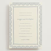 "Florence" - Wedding Invitations in Sky by Kelly Watkins - Front