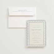 "Florence" - Wedding Invitations in Sky by Kelly Watkins - Invitation with Envelope