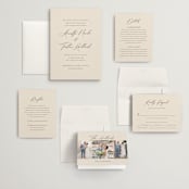 "Love Story" - Wedding Invitations in Mocha by Jennifer Postorino - Invitation Suite