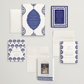 "Topkapi" - Wedding Invitations in Cobalt by Nazia Hyder - Invitation Suite