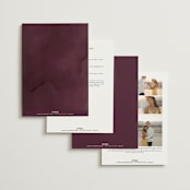 "Dried Floral Wreath" - Wedding Invitations in Cabernet by Erin Deegan - Back of Card Options