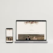 "Dried Floral Wreath" - Wedding Invitations in Cabernet by Erin Deegan - FREE Wedding Website