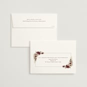 "Dried Floral Wreath" - Wedding Invitations in Cabernet by Erin Deegan - FREE Recipient Addressing