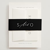 "Ashbury" - Wedding Invitations in Ink by Kristie Kern - Assembled with Belly Band