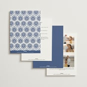 "Calcutta Stamp" - Wedding Invitations in Azure by Oma N. Ramkhelawan - Back of Card Options
