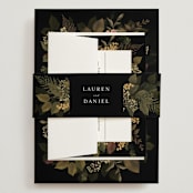 "Falling In Love" - Wedding Invitations in Harvest by Susan Moyal - Assembled with Belly Band