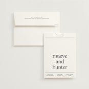 "Memo" - Wedding Invitations in Charcoal by Blustery August - Invitation with Envelope