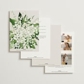 "Soft Sprigs" - Wedding Invitations in Champagne by Jennifer Postorino - Back of Card Options