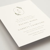 "Soft Sprigs" - Wedding Invitations in Champagne by Jennifer Postorino - Detail
