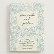 "Bloom" - Wedding Invitations in Waterfall by Kelly Watkins - Front
